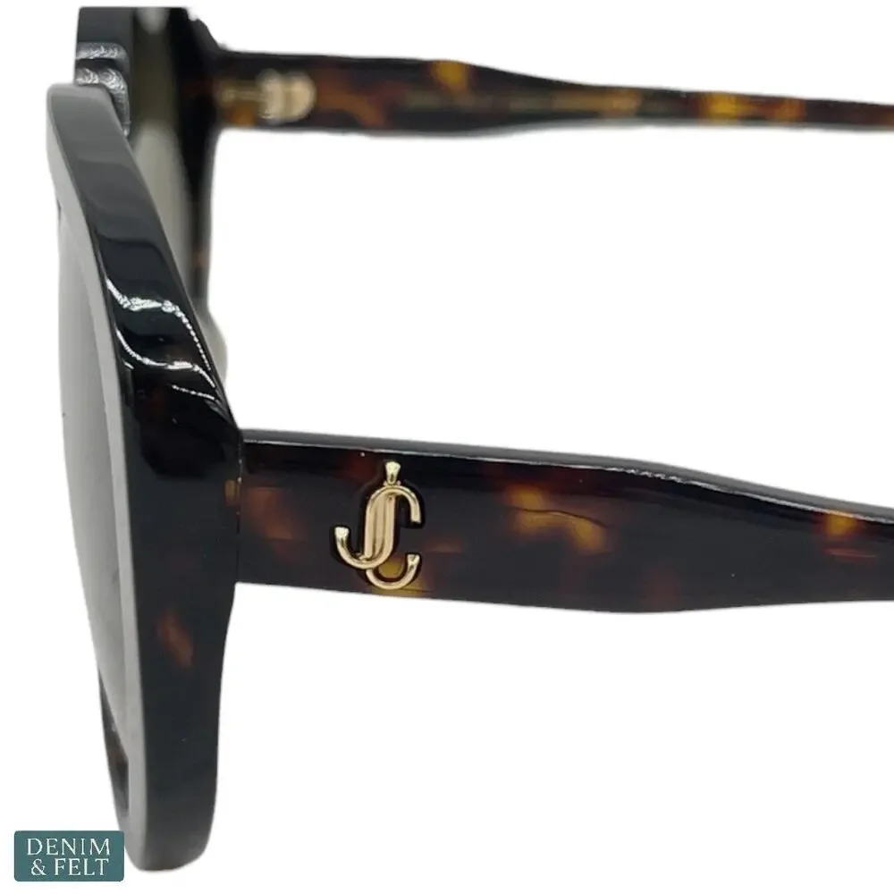 NEW Jimmy Choo Karly Havana Square Oversized Gradient Luxury Designer Sunglasses